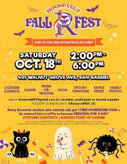 Flyer promoting the Roosevelt Fall Fest